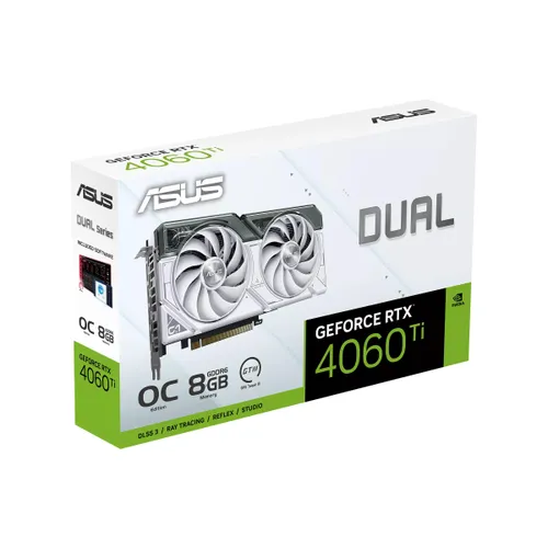 Karta graficzna ASUS Dual GeForce RTX 4060Ti White OC Edition 8GB GDDR6 128bit DLSS