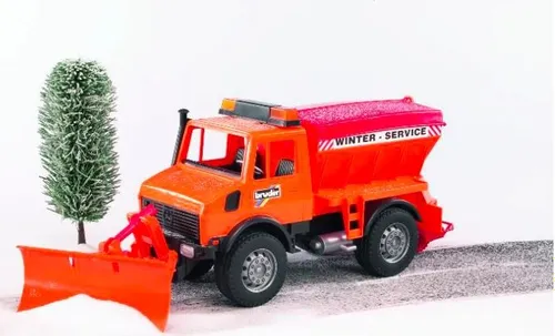 BRUDER Pojazd Mercedes-Benz Unimog odsnieżarko-piaskarka