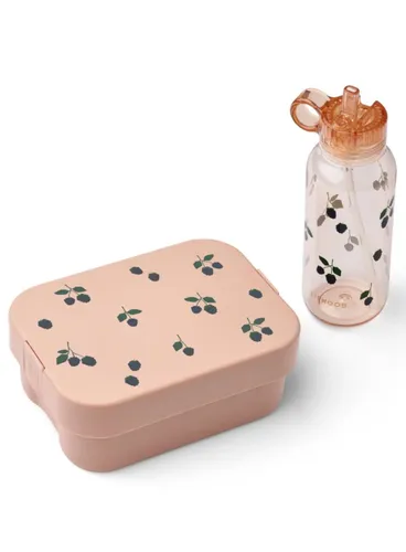 Zestaw lunchbox + butelka Liewood Chelsey Lunchbox Set - berry / pale tuscany