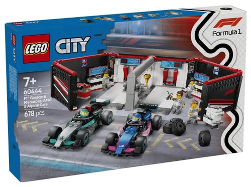 LEGO City 60444 Гараж Формулы-1 и автомобили Mercedes-AMG и Alpine