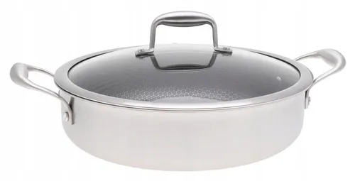 Garnek stalowy niski z powłoką nieprzywierającą plaster miodu 28cm 4l 2029
