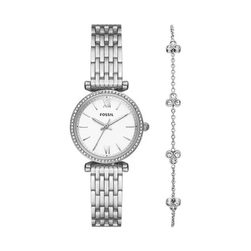 Комплект из часов и браслета Fossil Carlie ES5315SET Серебристый