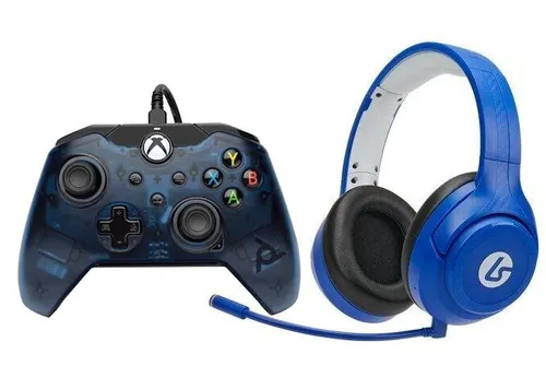 Геймпад PDP Xbox Series Mindnight Blue для Xbox, ПК-проводной - наушники LucidSound LS15X