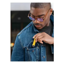 Skórzane etui organizer na klucze Orbitkey Hybrid Leather - solar yellow