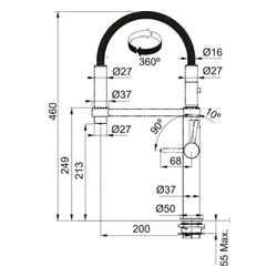 Bateria FRANKE Pescara 360 115.0545.136 Czarny mat