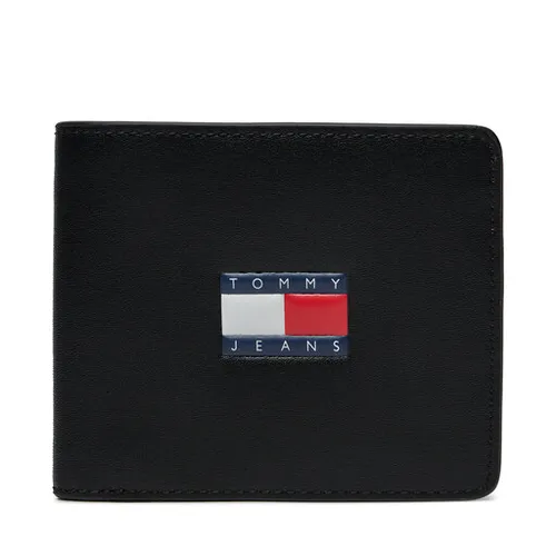 Большой мужской кошелек Tommy Jeans TJM Heritage Leather CC Wallet Am0am12082 Black BDS