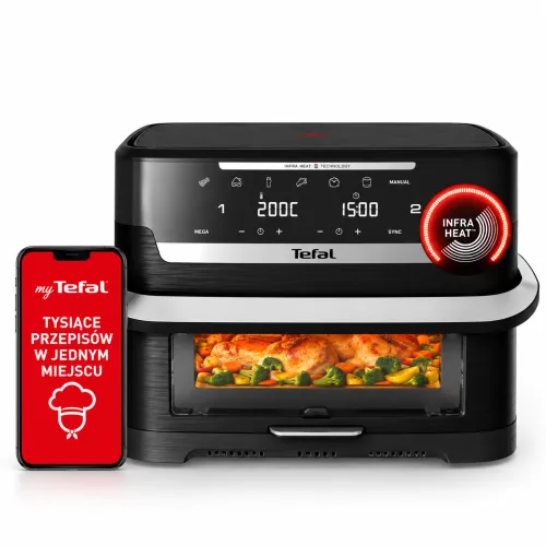 Air fryer Tefal Ever Fry Dual Flex EY9278 2700W 9l Aplikacja mobilna