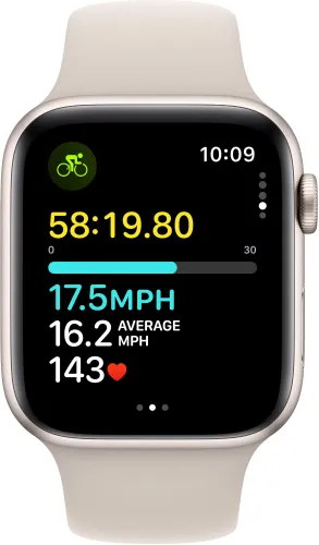 Смарт-часы Apple Watch SE GPS 44 мм алюминиевый спортивный ремешок S / M