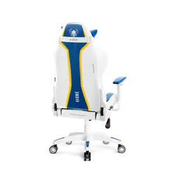 Fotel Diablo Chairs X-One 2.0 Normal Size Gamingowy do 160kg Skóra ECO Tkanina Biało-niebieski