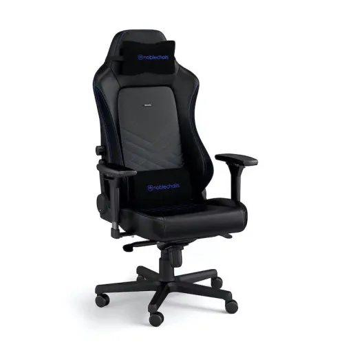 Fotel Noblechairs HERO Black Blue Gamingowy do 150kg Skóra ECO Czarno-niebieski