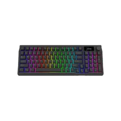 Klawiatura gamingowa Aqirys Atria AQIRYS White Linear przewodowa mechaniczna podświetlana czarna