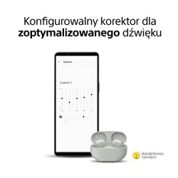 Słuchawki bezprzewodowe Sony WF-1000XM5 ANC Dokanałowe Bluetooth 5.3 Srebrny