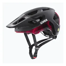 Kask rowerowy UVEX React MIPS black/ruby red matt