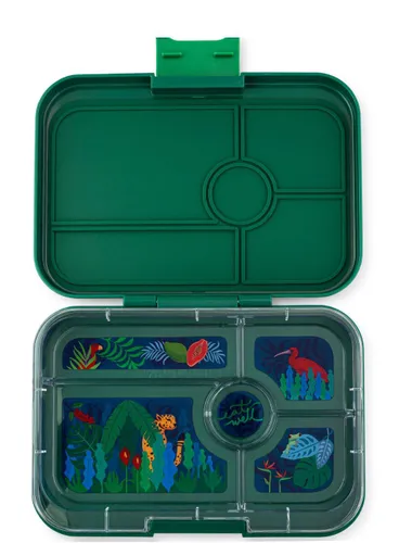 Okul için öğle Yemeği Kutusu XL Yumbox Tapas 5 Bölüm-Greenwich Green / Orman