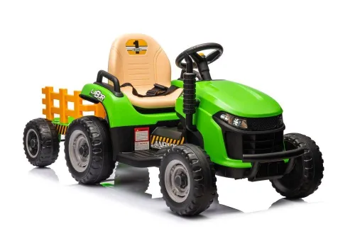 Traktorek Na Akumulator Dla Dziecka Bbh-030 Z Przyczepką Pilot Światła LED