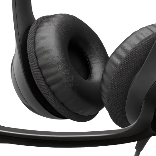 Słuchawki przewodowe z mikrofonem Logitech USB Headset H390 Nauszne Czarny