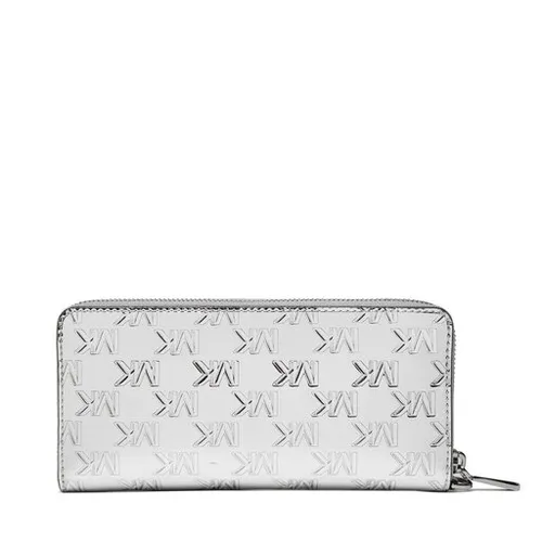 Большой женский кошелек MICHAEL Michael Kors Large logo Embossed 34h3sj6t3u Silver