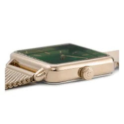 Cluse La Tétragone Cw0101207013 Mesh Gold / Forest Green Saatler