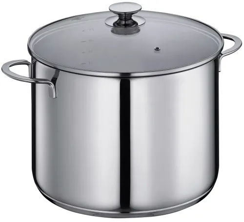 KÜCHENPROFI Capri – stalowy garnek ze szklaną pokrywką 12 l śred. 28 x 20,5 cm