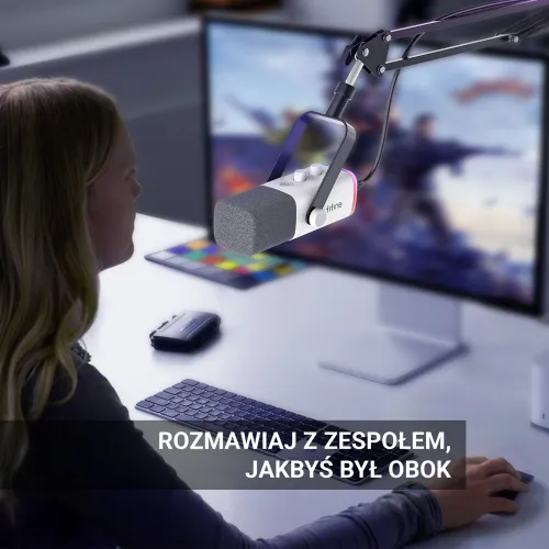 Mikrofon Fifine AM8TW Przewodowy Dynamiczny Biały
