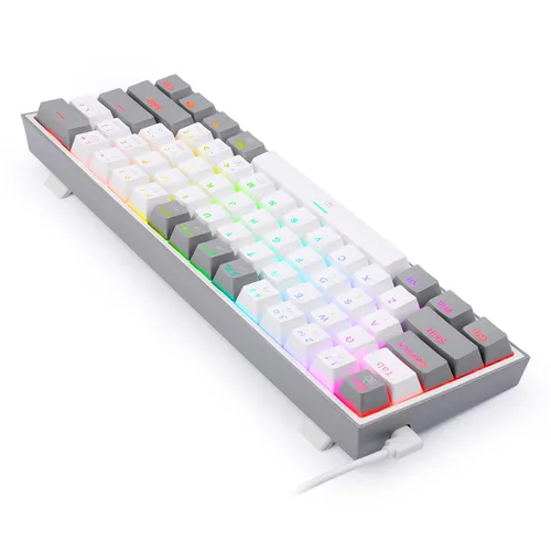 Klawiatura mechaniczna Redragon K617 Fizz RGB Red Box Switch Biało-szary