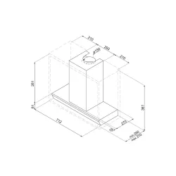 Okap Smeg KSGT73X Stal nierdzewna