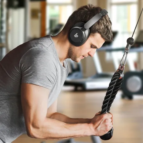 Słuchawki bezprzewodowe Tronsmart Sounfii Q20S Hybrid ANC Nauszne Bluetooth 5.3 Czarny