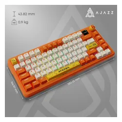 Klawiatura mechaniczna Ajazz AK820 MAX Avocado Switch Pomarańczowy