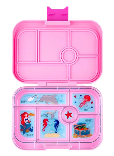 Szczelna średnia śniadaniówka Yumbox Original - power pink / mermaid tray