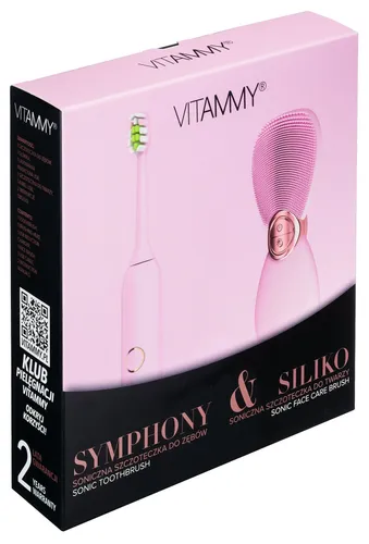 Szczoteczka soniczna VITAMMY Symphony Różowe złoto + szczoteczka soniczna do twarzy VITAMMY Silko