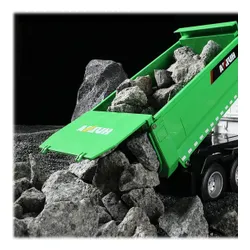 Zdalnie sterowany samochód COIL ciężarowy wywrotka ciężarówka skala 1:18 zielony