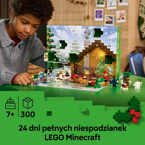 LEGO MINECRAFT 21280 KALENDARZ ADWENTOWY 2025 zestaw klocków dla dzieci 7+