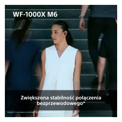 Słuchawki bezprzewodowe Sony WF-1000XM6 ANC Dokanałowe Bluetooth 5.3 Czarny