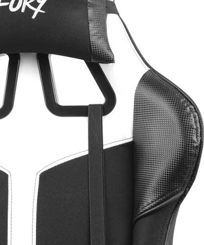 Fotel FURY Avenger XL Czarno-biały
