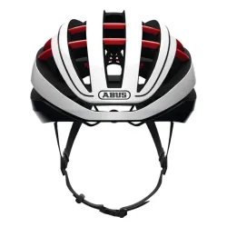 Kask rowerowy Abus Aventor biało-czerwony