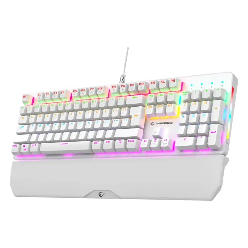 Klawiatura mechaniczna Rampage KB-R86 UMBRA Kaicheng Blue Switch Biały