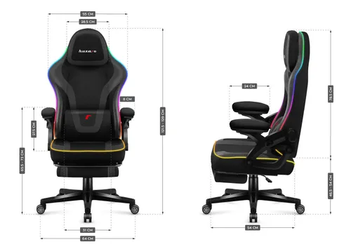 Fotel HUZARO Force 4.6 RGB Czarny