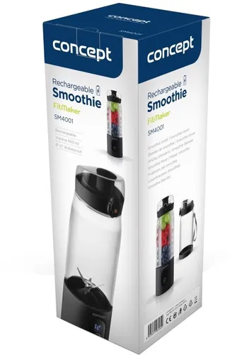 Blender personalny CONCEPT Smoothie FitMaker SM4001 Bezprzewodowy Czarny