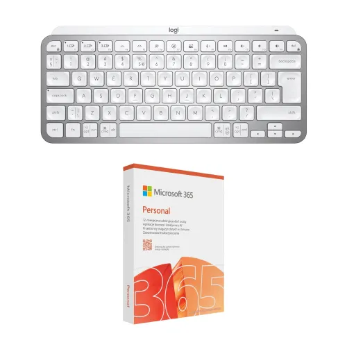 Klawiatura LOGITECH MX Keys Mini Jasnoszary + Program MICROSOFT 365 Personal