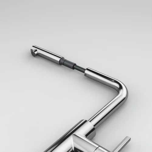 Bateria Franke Urban 2.0 L pull-out Chrom Mosiądz