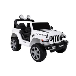 Samochód Na Akumulator Auto Dla Dziecka Jeep Speed 4X4 Eva Pilot Skóra