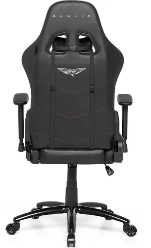 Fotel GAMVIS Phantom Large Czarny (czerwone elementy)