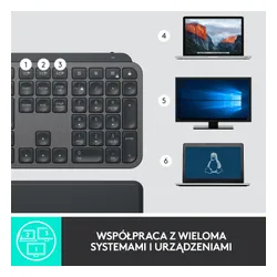 Logitech Klawiatura MX Keys Plus z podpórką na nadgarstki 920-009416