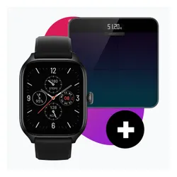 Zegarek Amazfit GTS 4 + Waga infinite black W2168EU1N