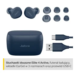 Беспроводные наушники Jabra Elite 4 Active Ink Channel Bluetooth 5.2 темно-синий