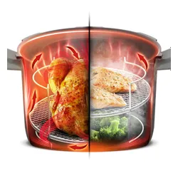 Multicooker TEFAL Cook4me Touch Pro CY94X1F1 (Wi-Fi) z pokrywą do zapiekania Extra Crisp dającą funkcjonalność AirFryera