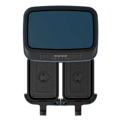 Air Fryer Frytkownica beztłuszczowa TURBOTRONIC TT-DAF6W Niebieski 9l z podwójnym koszem