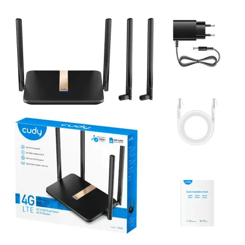 Router Cudy LT500D 4G LTE AC1200 Czarny