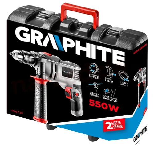 Graphite darbeli matkap 58G725 550 W