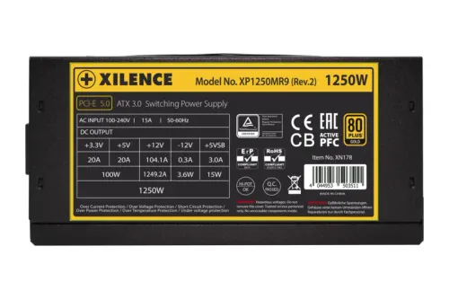 Zasilacz Xilence Performance X+ 1250W 80+ Gold Czarny